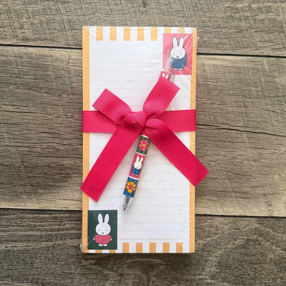 Miffy Magnetic List Pad & Gel Pen Set Dick Bruna 100 Sheets Orange Circle Studio